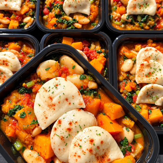 Butternut Squash + Pierogie Stew