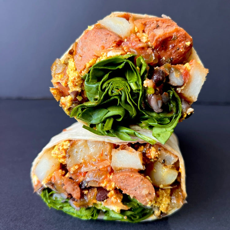 A prepped and healthy Brekkie Burrito from Fierce Fuel delivered to your doorstep.