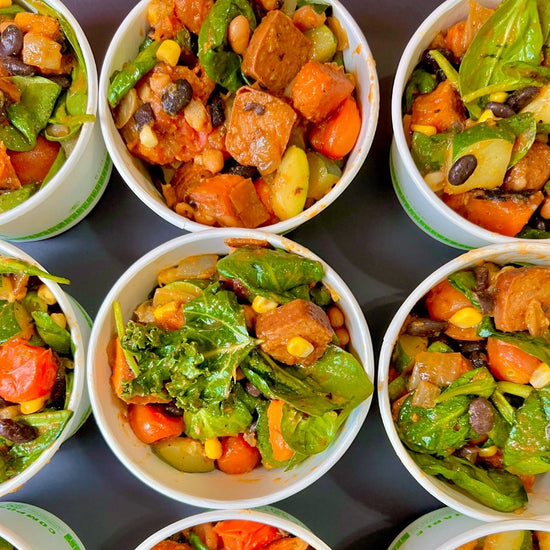 Delivery of Fierce Fuel Sweet Potato Hash bowls, Whistler&